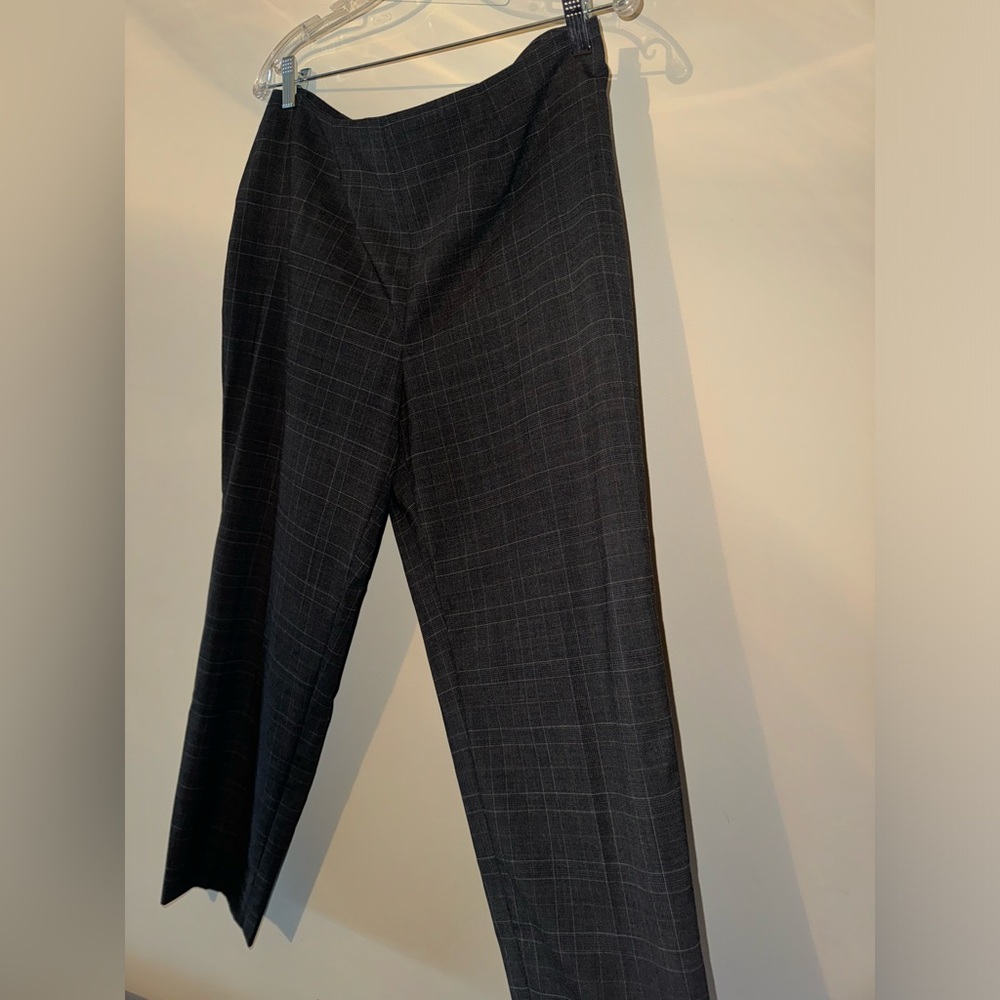Piazza Sempione Black Gray Plaid Trousers